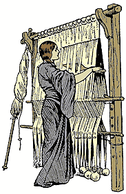 A medieval weaver